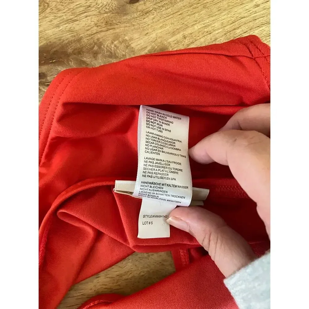 Michael by Michael Kors Classic Bikini Bottom Persimmon Size Large